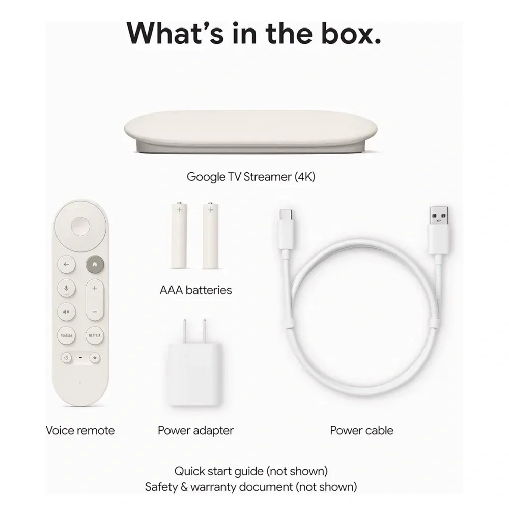 Google Streaming Device with Remote - Cream
